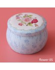 1 sztuk wielofunkcyjne Tinplate cukierki Box herbata z róży Pot w kształcie bębna Cookie Case Home Decor świąteczne zaopatrzenie