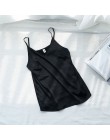 Spaghetti Strap V Neck podkoszulki damskie bez rękawów satynowa jedwabista koszulka S-4XL plus rozmiar M30305