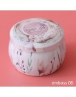 1 sztuk wielofunkcyjne Tinplate cukierki Box herbata z róży Pot w kształcie bębna Cookie Case Home Decor świąteczne zaopatrzenie