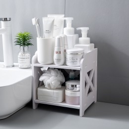 OTHERHOUSE Wood Desktop półka stojak do przechowywania w łazience półki organizator na przybory do makijażu stół pojemnik na roz