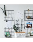 20x20cm Nordic siatka metalowa siatka diy ściana zdjęcia pocztówki ścienny wyświetlacz artystyczny organizer siatkowy ramka na z