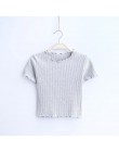 Vintage Wood ears O neck z krótkim rękawem T-shirt 2018 nowa kobieta Slim Fit t shirt obcisła koszulka letnie bluzki retro 6 kol