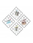 20x20cm Nordic siatka metalowa siatka diy ściana zdjęcia pocztówki ścienny wyświetlacz artystyczny organizer siatkowy ramka na z