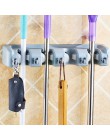 Plastikowy uchwyt na mopa ścienny gospodyni ścienny Mop Organizer szczotka wieszak na miotły/uchwyt i narzędzie ogrodowe garaż o