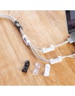 20 sztuk biały lepkości kabel drutu kabel organizator upuść klip Tidy uchwyt na przewód do ładowarki USB na blat wyposażone zaci