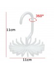 Mini plastikowa opaska Rack 20 krawaty/paski/szaliki posiada wieszak obrotowy hak biały uchwyt na krawat półeczki na drobiazgi o