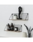Drewniany żelazny na półkę na ścianę stojak do montowania na ścianę organizacja do kuchni sypialnia Home Decor pokój dziecięcy D