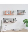 Drewniany żelazny na półkę na ścianę stojak do montowania na ścianę organizacja do kuchni sypialnia Home Decor pokój dziecięcy D