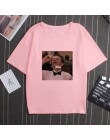 Moją depresję mój mózg mój niepokój list drukuj różowy T Shirt parodia osobowości Vogue nowy Harajuku dorywczo luźne kobiety Top