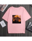 Moją depresję mój mózg mój niepokój list drukuj różowy T Shirt parodia osobowości Vogue nowy Harajuku dorywczo luźne kobiety Top