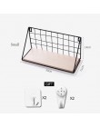 Drewniany żelazny na półkę na ścianę stojak do montowania na ścianę organizacja do kuchni sypialnia Home Decor pokój dziecięcy D