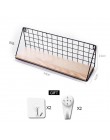 Drewniany żelazny na półkę na ścianę stojak do montowania na ścianę organizacja do kuchni sypialnia Home Decor pokój dziecięcy D