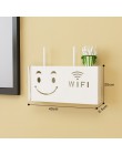 Do montażu na ścianie drewna bezprzewodowy router wi-fi pudełko do przechowywania półka ścienna zawieszki uchwyt na kable 3 rozm