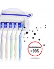 2 w 1 światło ultrafioletowe ultrafioletowe sterylizator szczoteczki do zębów uchwyt na szczoteczki do zębów automatyczna pasta 