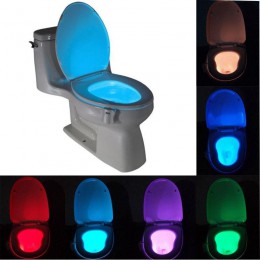 Inteligentna toaleta wc Nightlight LED Body z czujnikiem ruchu On/Off lampa z czujnikiem na muszlę 8 wielokolorowa lampa toaleto