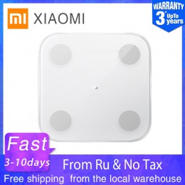 XIAOMI MIJIA Mi skład ciała skala 2 inteligentna cyfrowa elektroniczna podłoga w łazience waga do pomiaru tkanki tłuszczowej bil