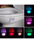 Inteligentna toaleta wc Nightlight LED Body z czujnikiem ruchu On/Off lampa z czujnikiem na muszlę 8 kolorowa lampa toaletowa ho