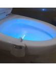Inteligentna toaleta wc Nightlight LED Body z czujnikiem ruchu On/Off lampa z czujnikiem na muszlę 8 wielokolorowa lampa toaleto