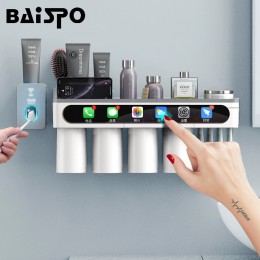 BAISPO magnetyczny uchwyt na szczoteczki do zębów odwrócony kubek do montażu na ścianie łazienka do mycia naczyń zestaw akcesori