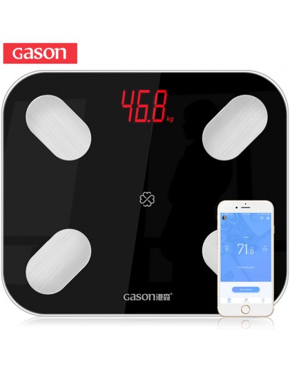 GASON S4 waga do pomiaru tkanki tłuszczowej podłoga naukowa inteligentna elektroniczna LED waga cyfrowa łazienka bilans Bluetoot