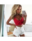 Prążkowana muszka podkoszulki Camisole damska letnia krótka koszulka basic Streetwear Fashion 2018 fajne dziewczyny krótkie kosz