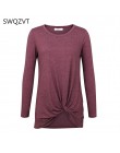 Damska koszulka z długim rękawem casual o-neck slim jesienno-zimowa damska koszulka topy odzież damska czarna szara koszulka dam