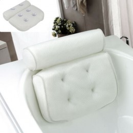 Oddychająca siatka 3D Spa poduszka do kąpieli z przyssawkami szyja i podparcie pleców poduszka Spa do domowego jacuzzi akcesoria