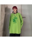 Harajuku vintage Fun dragon T-shirt damski koszulki Ulzzang dropshipping odzież wegańska bawełna gotycki siatkowy top koszula pu
