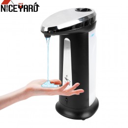 400Ml automatyczny dozownik mydła w płynie inteligentny czujnik bezdotykowy czyszczenie rąk akcesoria łazienkowe dozownik środka