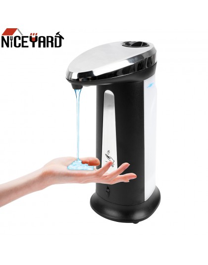 400Ml automatyczny dozownik mydła w płynie inteligentny czujnik bezdotykowy czyszczenie rąk akcesoria łazienkowe dozownik środka