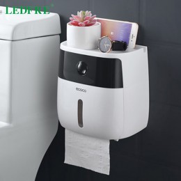 LEDFRE plastikowa toaleta uchwyt na papier łazienka podwójne pudełko na chusteczki naścienny pojemnik na papier toaletowy