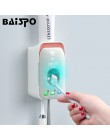 BAISPO naścienny automatyczny dozownik pasty do zębów plastikowy odporny na kurz uchwyt na szczoteczki do zębów do wc akcesoria 