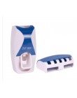 Gadżety łazienkowe automatyczny dozownik pasty do zębów + 5 sztuk uchwyt na szczoteczki do zębów zestaw wieszak montażu na ścian