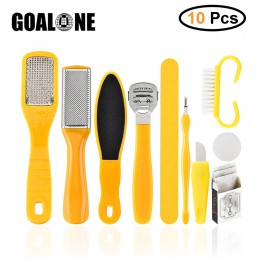 GOALONE 10 w 1 skrobaczka do stóp profesjonalne narzędzia do pedicure zestaw Rasp Foot File Callu Remover zestaw stóp złuszczają