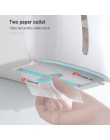 BAISPO dwuwarstwowy uchwyt na papier toaletowy wodoszczelne pudełko do przechowywania naścienny dozownik w rolce wc przenośne uc