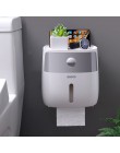 BAISPO dwuwarstwowy uchwyt na papier toaletowy wodoszczelne pudełko do przechowywania naścienny dozownik w rolce wc przenośne uc