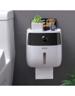 BAISPO dwuwarstwowy uchwyt na papier toaletowy wodoszczelne pudełko do przechowywania naścienny dozownik w rolce wc przenośne uc