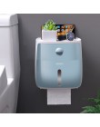 BAISPO dwuwarstwowy uchwyt na papier toaletowy wodoszczelne pudełko do przechowywania naścienny dozownik w rolce wc przenośne uc