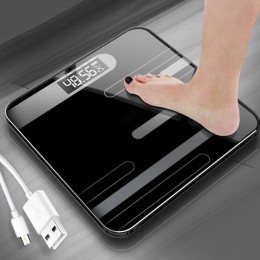 Mrosaa łazienka ciała wagi podłogowe szkło inteligentne wagi elektroniczne USB ładowanie wyświetlacz LCD ciała ważenie cyfrowa w
