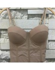 Modna siatka Push Up Bralet damski gorset stanik gorsetowy klub nocny Party krótka kamizelka Plus rozmiar AW514