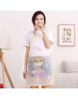 1pc Cute Cartoon księżniczka fartuch Jingle Cat Mickey pół przezroczysty fartuch wodoodporny kuchnia anty-olej fartuch bez rękaw