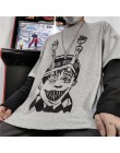 NiceMix koszulka Harajuku kobiety fałszywe 2 sztuk druku japoński Fujiang Horror komiks koszula z długim rękawem kobiety Vetemen