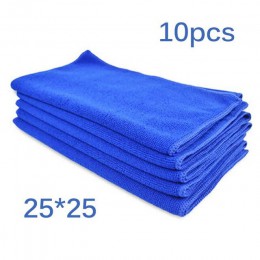 10 sztuk czyszczenie z mikrofibry Auto ściereczka ściereczki do mycia ręcznik Duster 25*25cm samochód sprzątanie domu ręczniki z