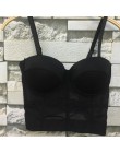Modna siatka Push Up Bralet damski gorset stanik gorsetowy klub nocny Party krótka kamizelka Plus rozmiar AW514