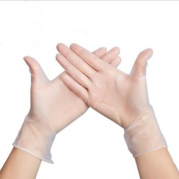 50/100PCS Food Grade jednorazowe rękawice z PVC antystatyczne rękawice plastikowe do czyszczenia żywności gotowanie restauracja 