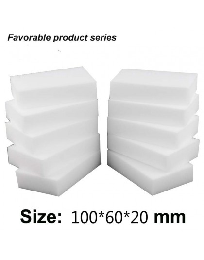 50 sztuk 10*6*2 cm biała gąbka kuchenna wysokiej gęstości mycia naczyń melaminy magiczne czyszczenie naczynia czysta gąbka z mel