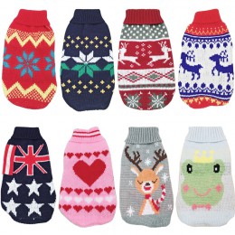 Boże narodzenie kot sweter dla psa sweter zimowy pies ubrania dla małe pieski chihuahua Yorkies kurtka dla szczeniaka odzież dla
