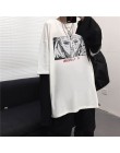 NiceMix koszulka Harajuku kobiety fałszywe 2 sztuk druku japoński Fujiang Horror komiks koszula z długim rękawem kobiety Vetemen
