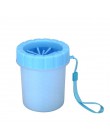 Dog Paw Cleaner Cup miękkie silikonowe grzebienie przenośne na świeże powietrze dla zwierząt domowych ręcznik podkładka pod stop
