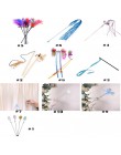 10 Style Cat Toys plastikowy kotek interaktywny kij zabawny kot wędka gra różdżka pióro zabawka na kijku artykuły dla zwierząt k